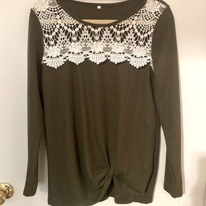 Green long sleeve top
